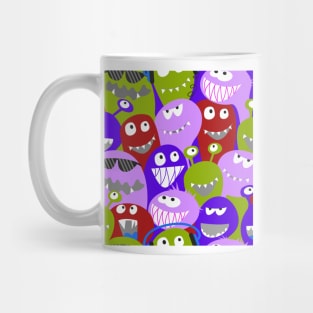 monster fun - red, green, lilac Mug